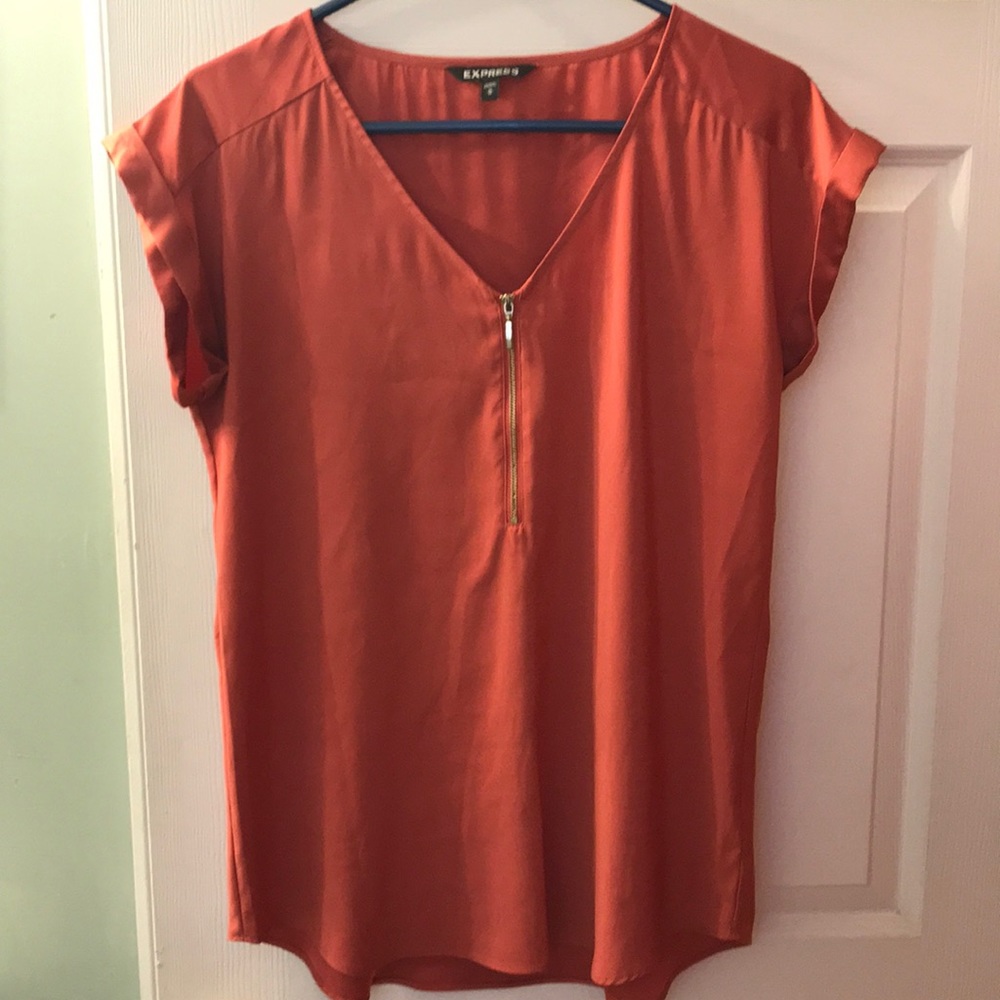 Express zip front work shirt
